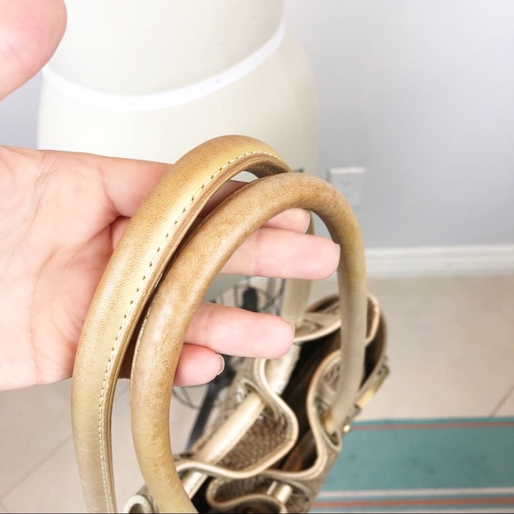 Cole Haan Handbag Genevieve Denney Woven Metallic - Picture 12 of 12